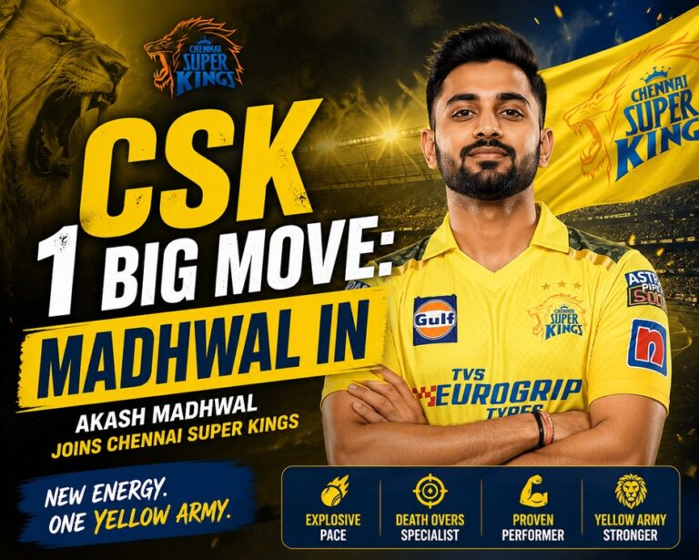 CSK 1 Big Move: Madhwal In