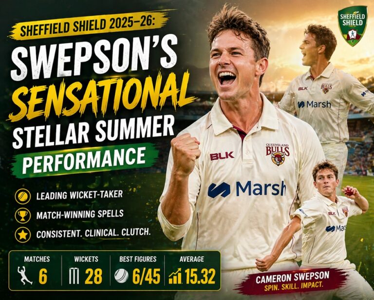 Sheffield Shield 2025–26: Swepson’s Sensational Stellar Summer Performance