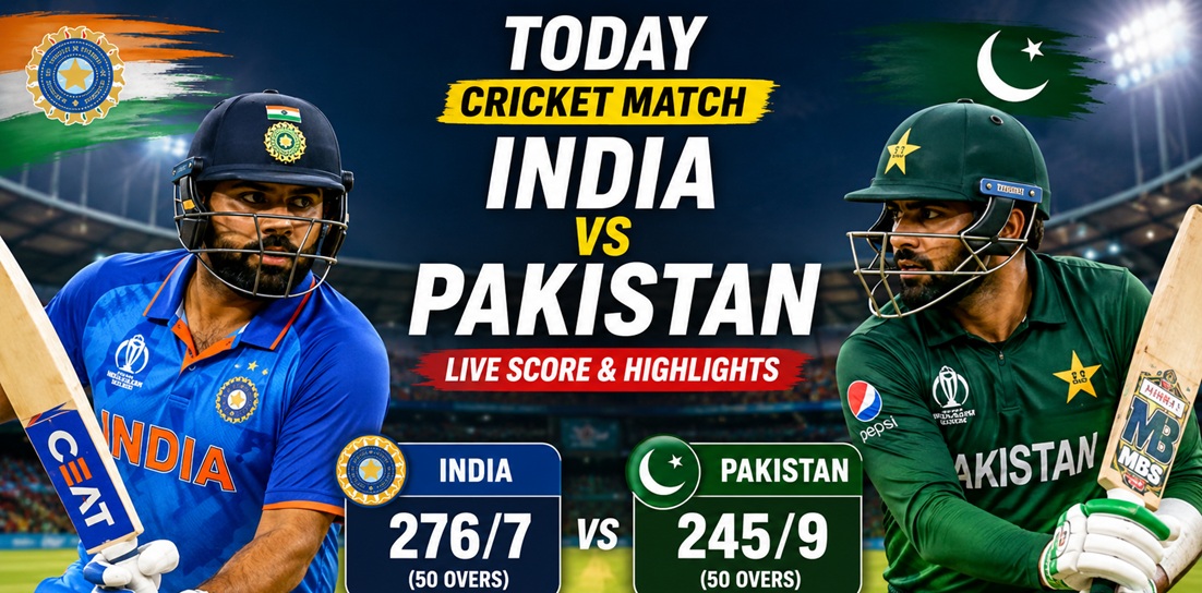 Today Cricket Match India vs Pakistan